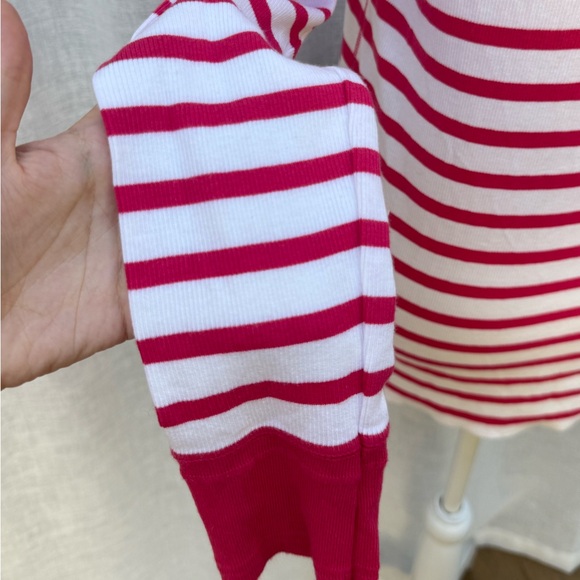 Ralph Lauren blue label pink and white striped long sleeve top - Picture 3 of 12